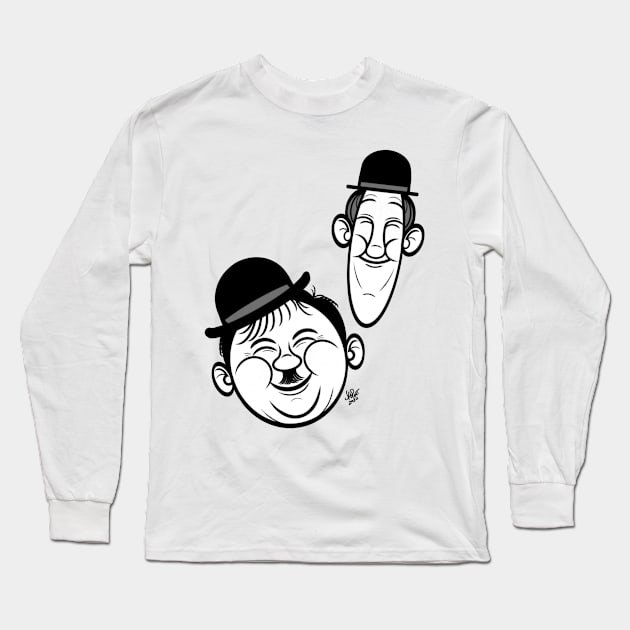 Laurel and Hardy Long Sleeve T-Shirt by UzzyWorks